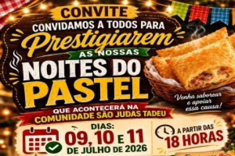 Comunidade São Judas Tadeu promove Noite do Pastel para arrecadar recursos destinados à conclusão do salão de eventos